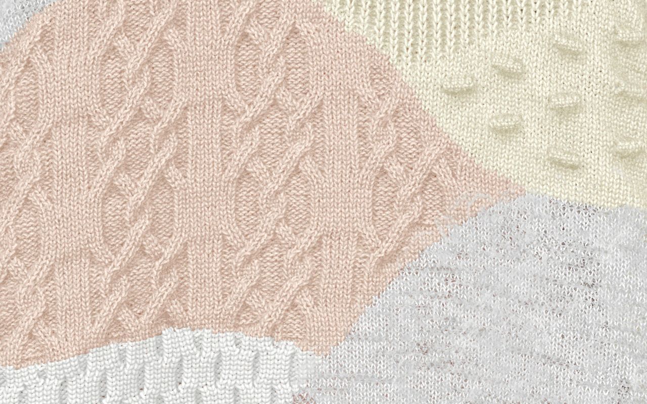 Virtual sample of flat knitting